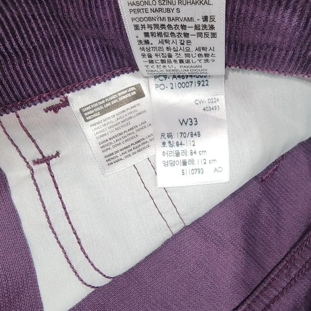 Levi's Icon corduroy skirt W33''x L15'' NWT-button fly - Picture 7 of 8